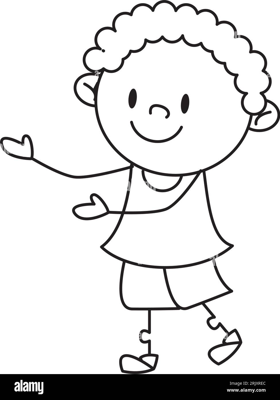 happy boy illustration Stock Vector Image & Art - Alamy