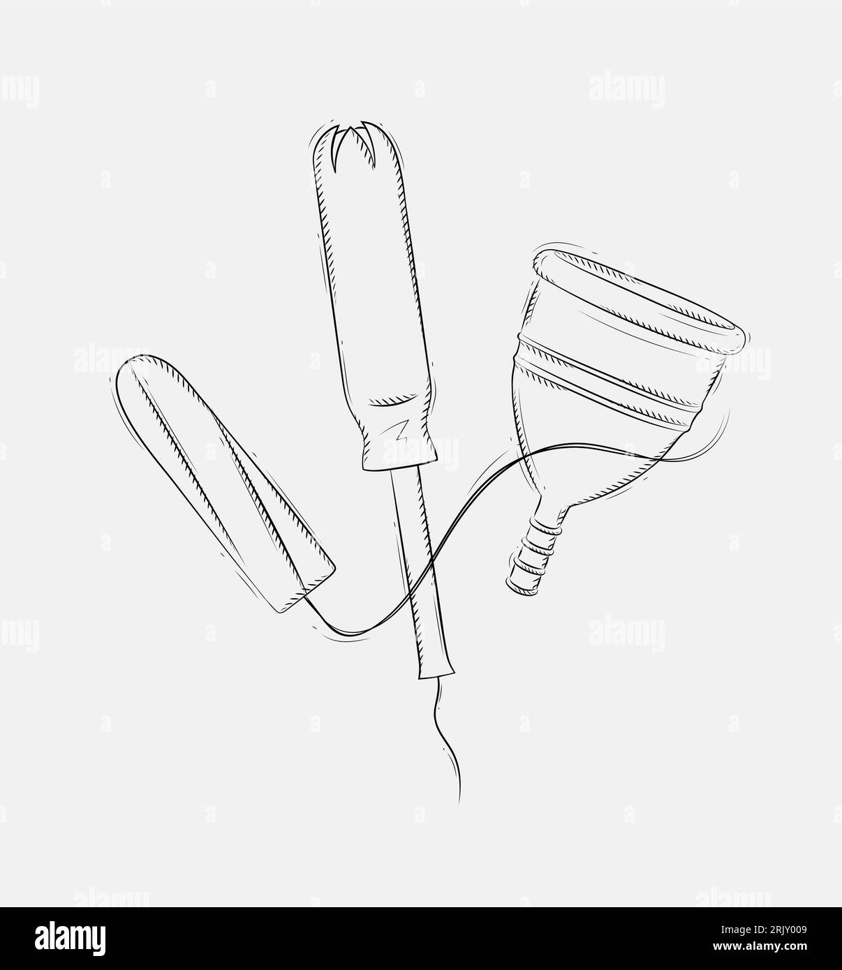 Menstrual cycle drawing Black and White Stock Photos & Images Alamy