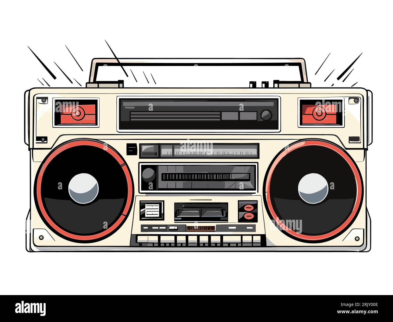 Best of 80s disco music device boombox Royalty Free Vector