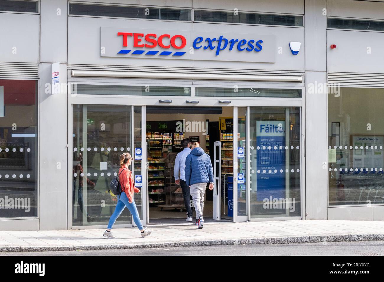 Tesco Express supermarket in Dublin, Ireland. Stock Photo