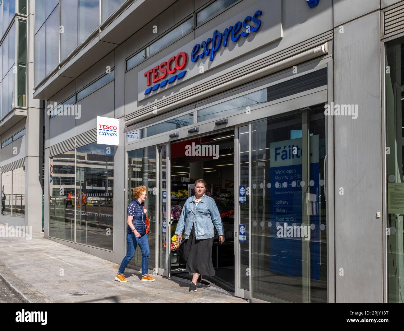 Tesco Express supermarket in Dublin, Ireland. Stock Photo