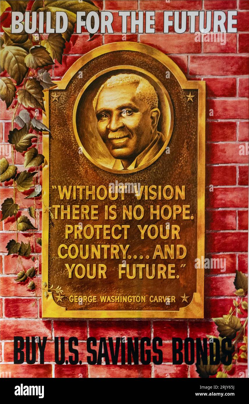 World War Two George Washington Carver Victory Bond Poster Stock Photo world-war-two-george-washington-carver-victory-bond-poster-stock-photo