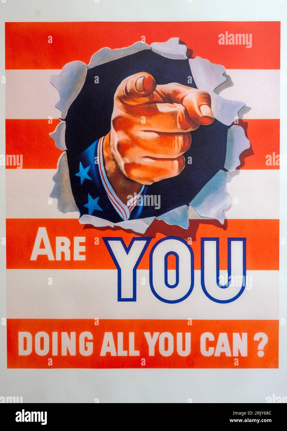 are you doing all you can war poster Stock Photo