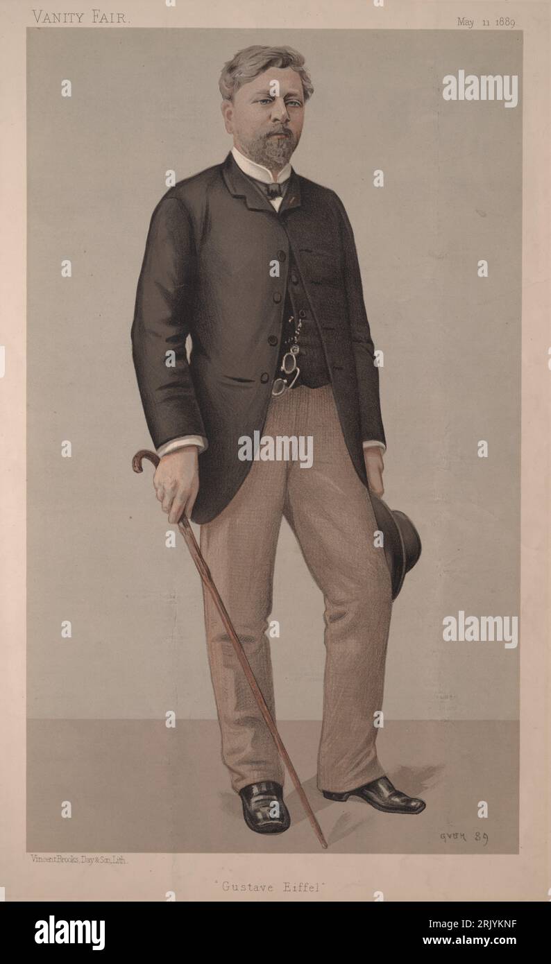 Gustave Eiffel 11 May 1889 by Jean Baptiste Guth Stock Photo Alamy