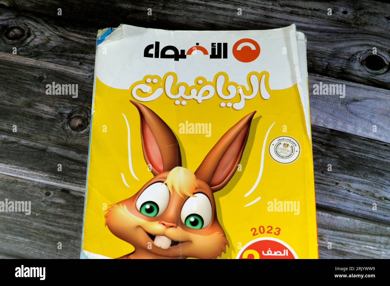 Cairo, Egypt, August 18 2023: Adwa mathematics book, Educational books