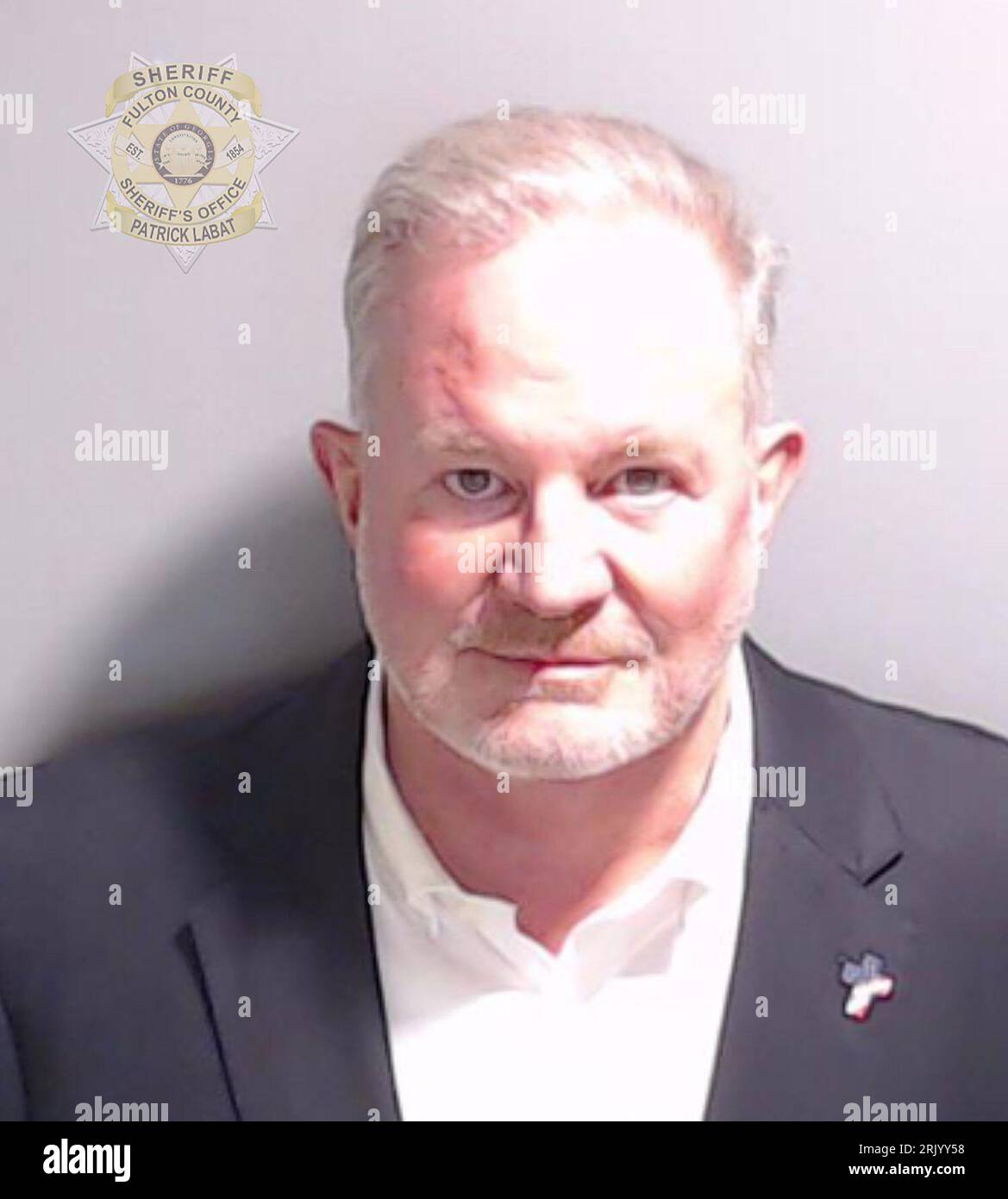 Atlanta, USA. 23rd Aug, 2023. SCOTT HALL, a bail bondsman, is shown in a Fulton