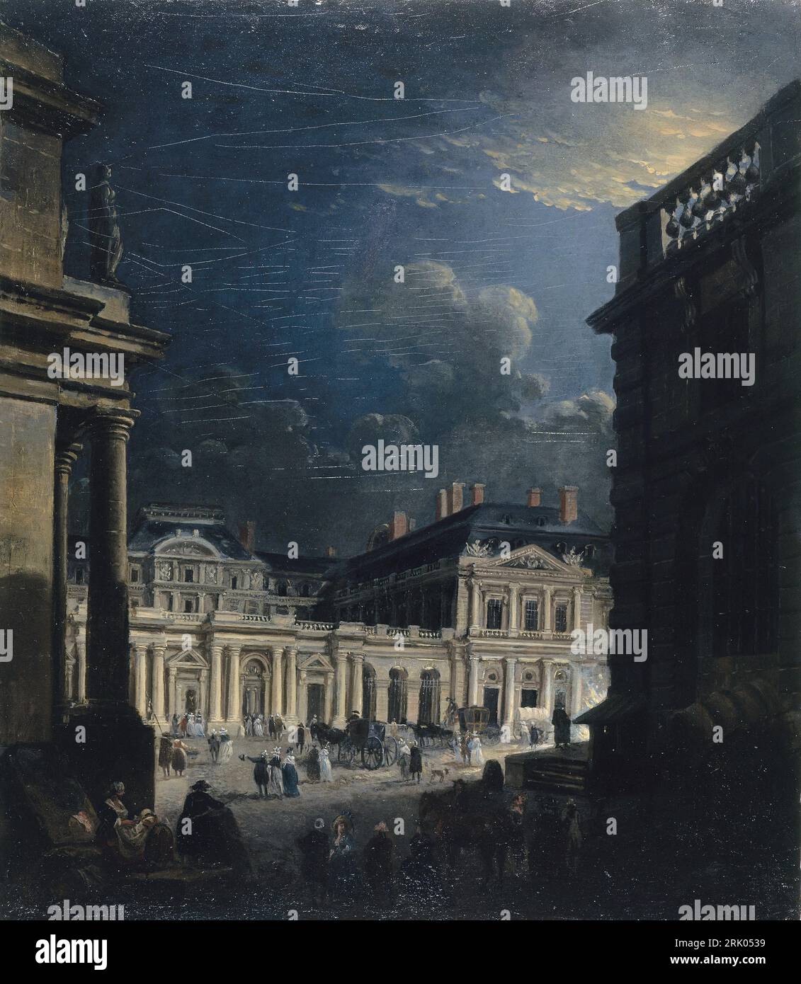 La Place du Palais-Royal, au clair de lune circa 1765 by Pierre-Antoine ...