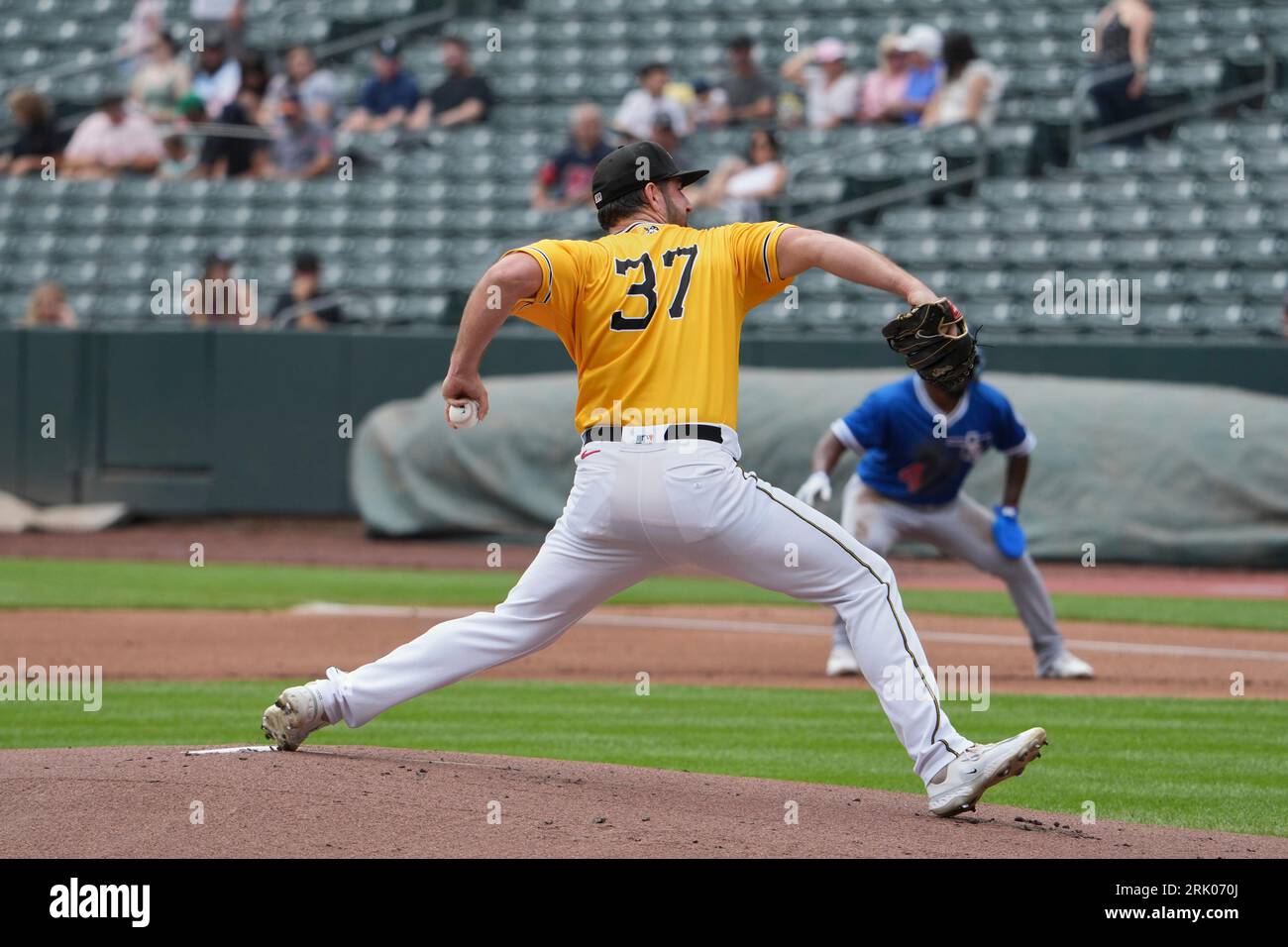 August 20 2023 Salt Lake pitcher Jake Kalish (37) strikes out during