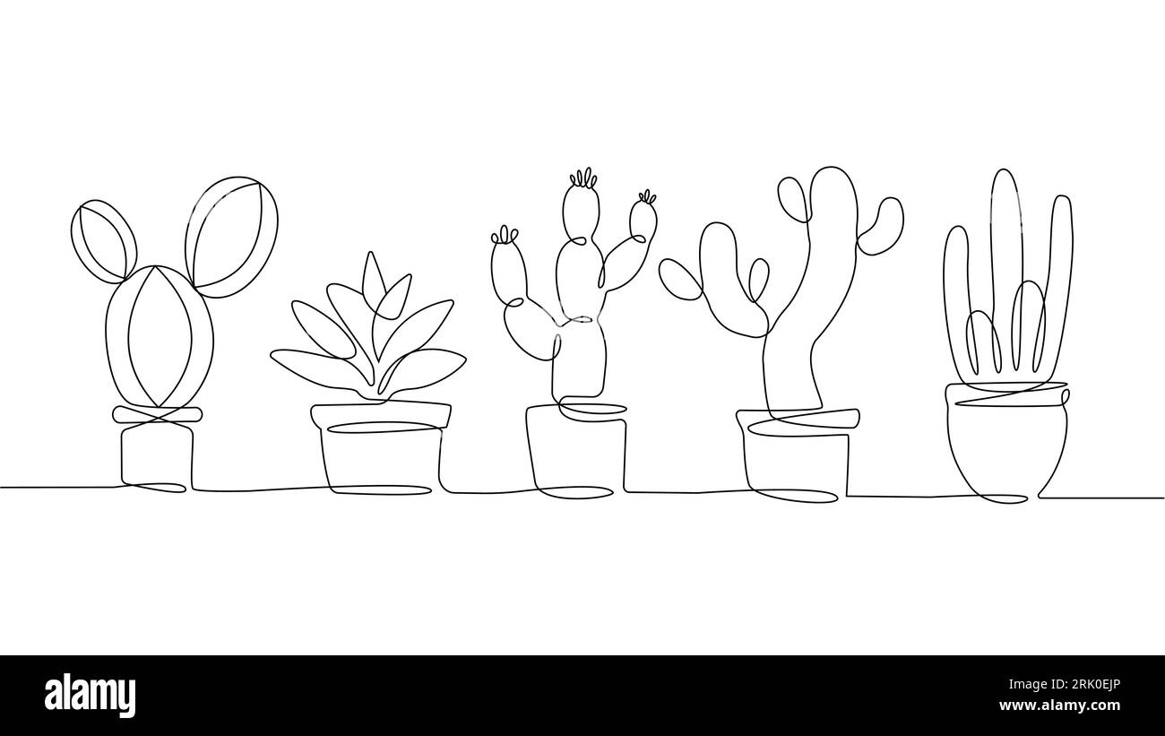 Set Of Cacti Line Vector Concept Stock Vector Image Art Alamy set-of-cacti-line-vector-concept-stock-vector-image-art-alamy