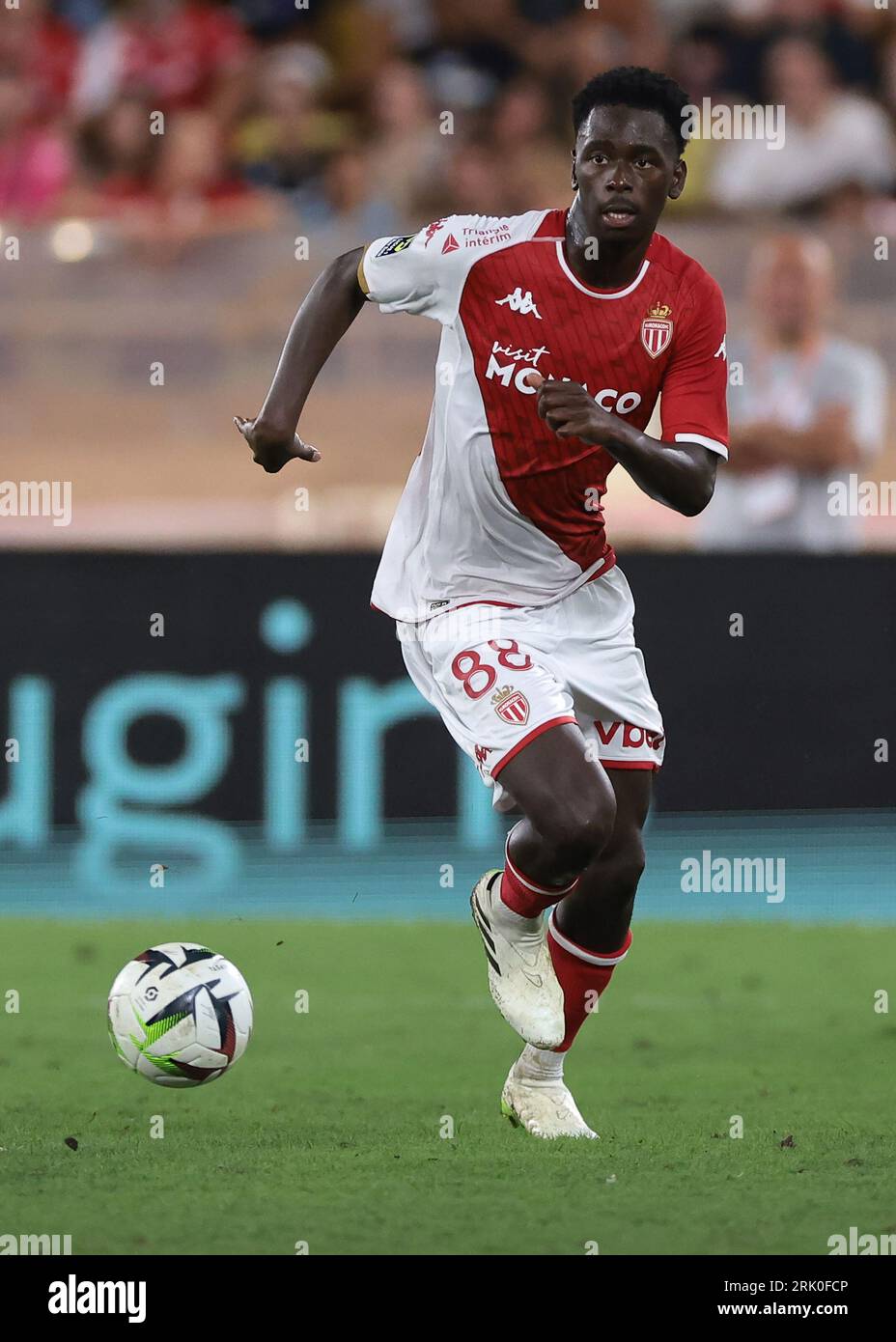 Monaco, Monaco, 20th August 2023. Soungoutou Magassa of AS Monaco ...