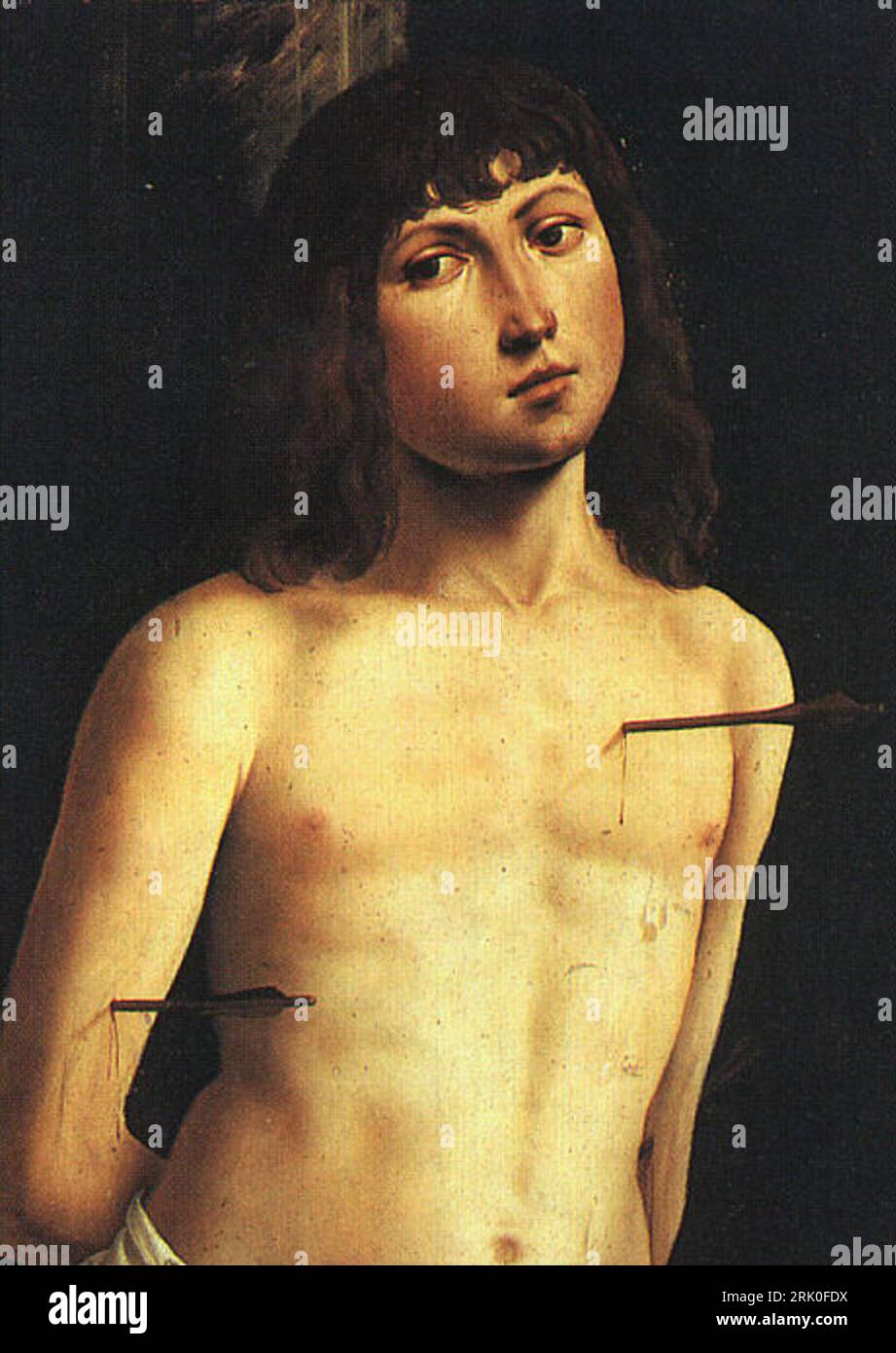 Saint Sebastian 1490-1491 by Lorenzo Costa Stock Photo