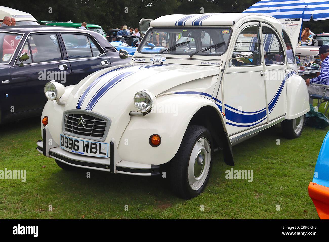 Citroën 2CV Beachcomber sold in limited number for the UK market, also known as France 3 and Transat in the French and Dutch markets. Stock Photo