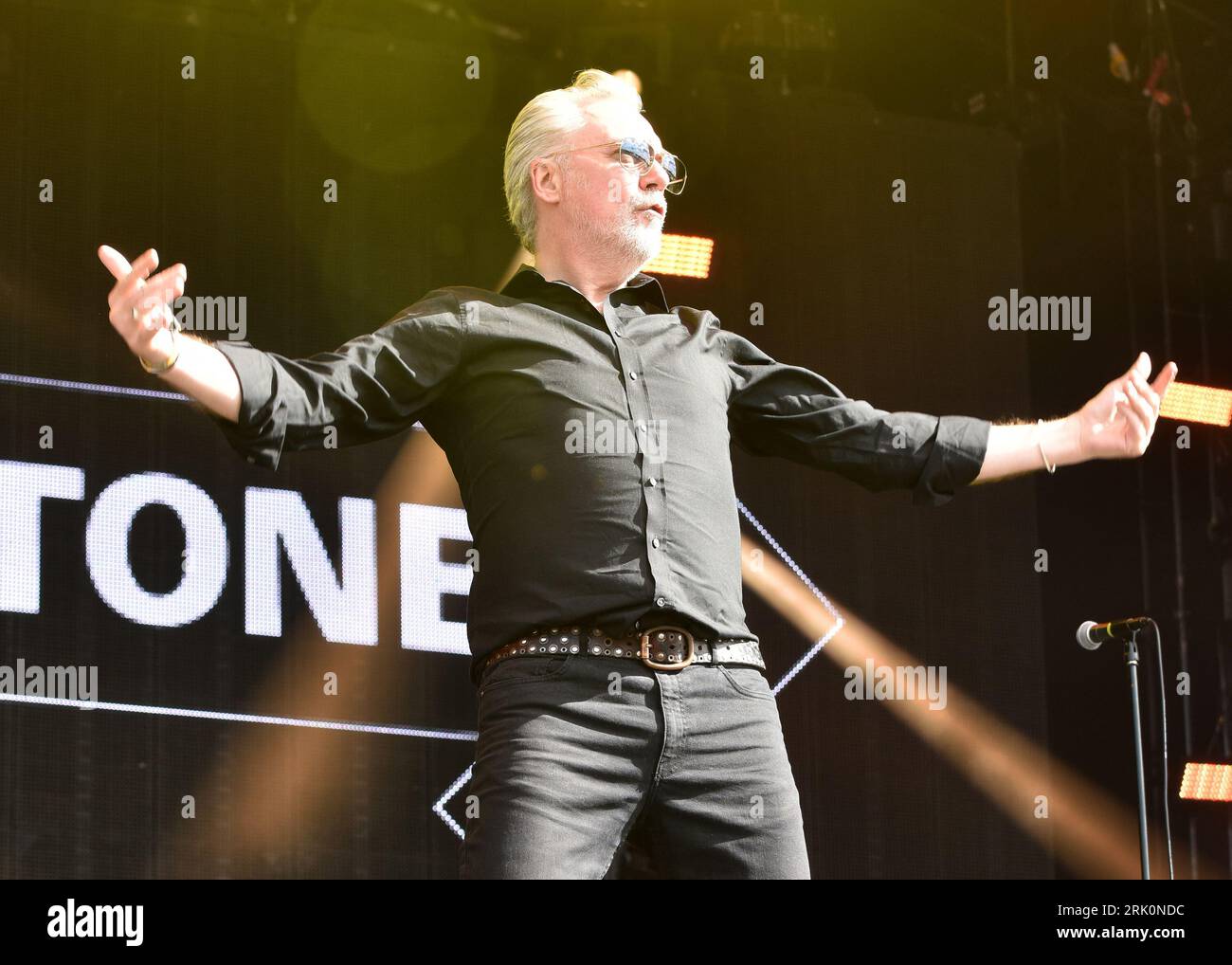 Henley On Thames, UK. 19th Aug, 2023. The Undertones performs on stage during the Rewind Festival South 2023, at Temple Island Meadows. (Photo by James Warren/SOPA Images/Sipa USA) Credit: Sipa USA/Alamy Live News Stock Photo