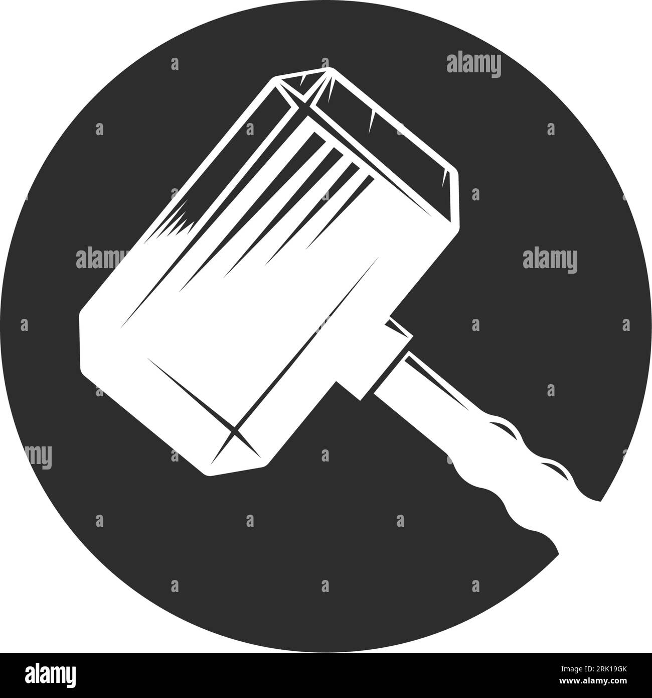 hammer icon vector illustration concept design template Stock Vector