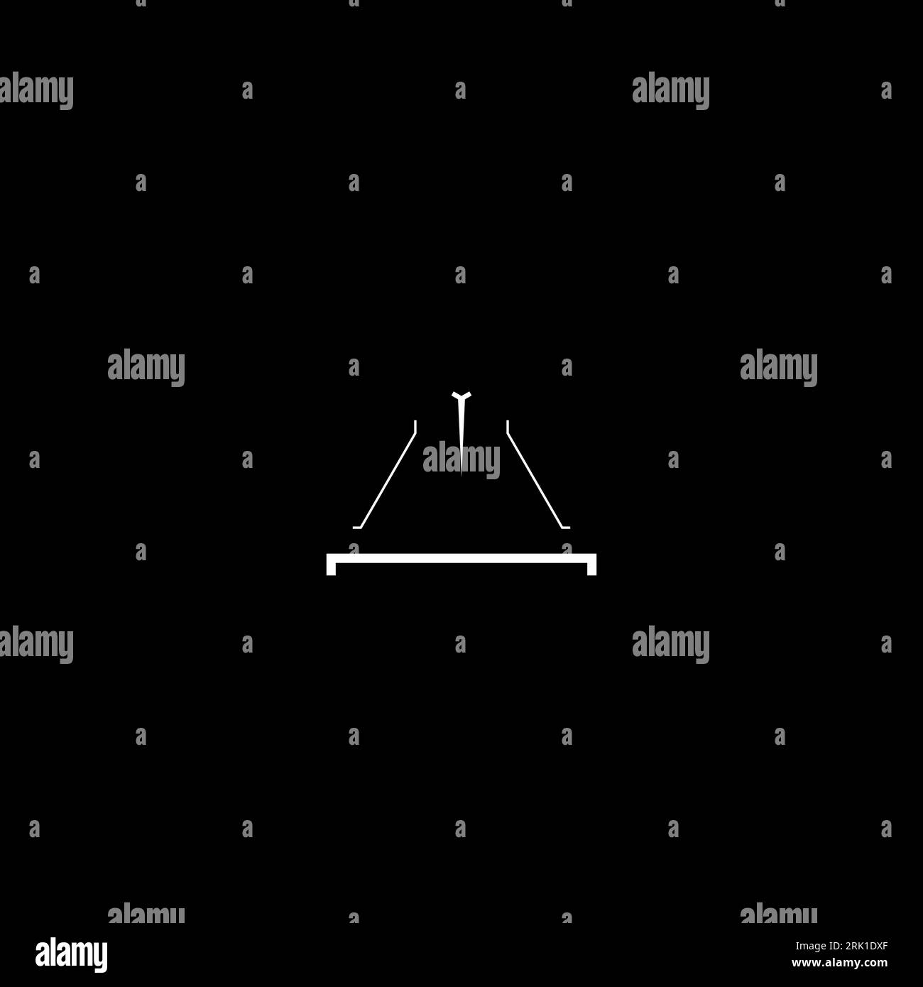 Cyberpunk style triangle reticle, Modern GUI triangle target, sight, HUD aim Stock Vector