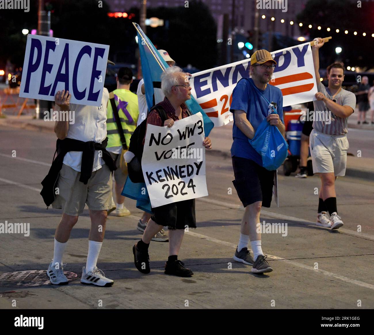 Milwaukee, Wisconsin, USA. 23rd Aug, 2023. Supporters of the candidacy
