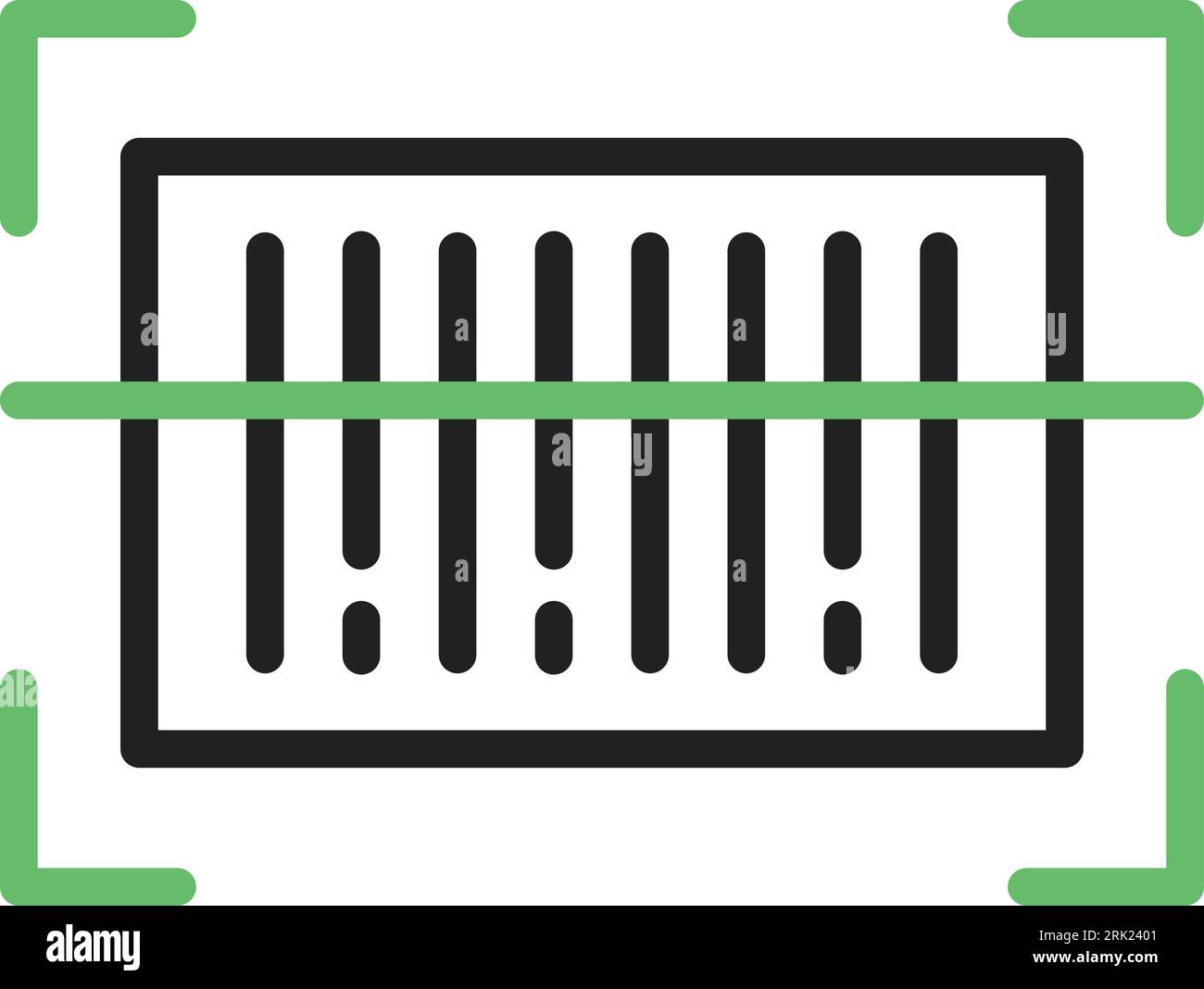 Barcode Scanner Icon image. Suitable for mobile application. Stock Vector