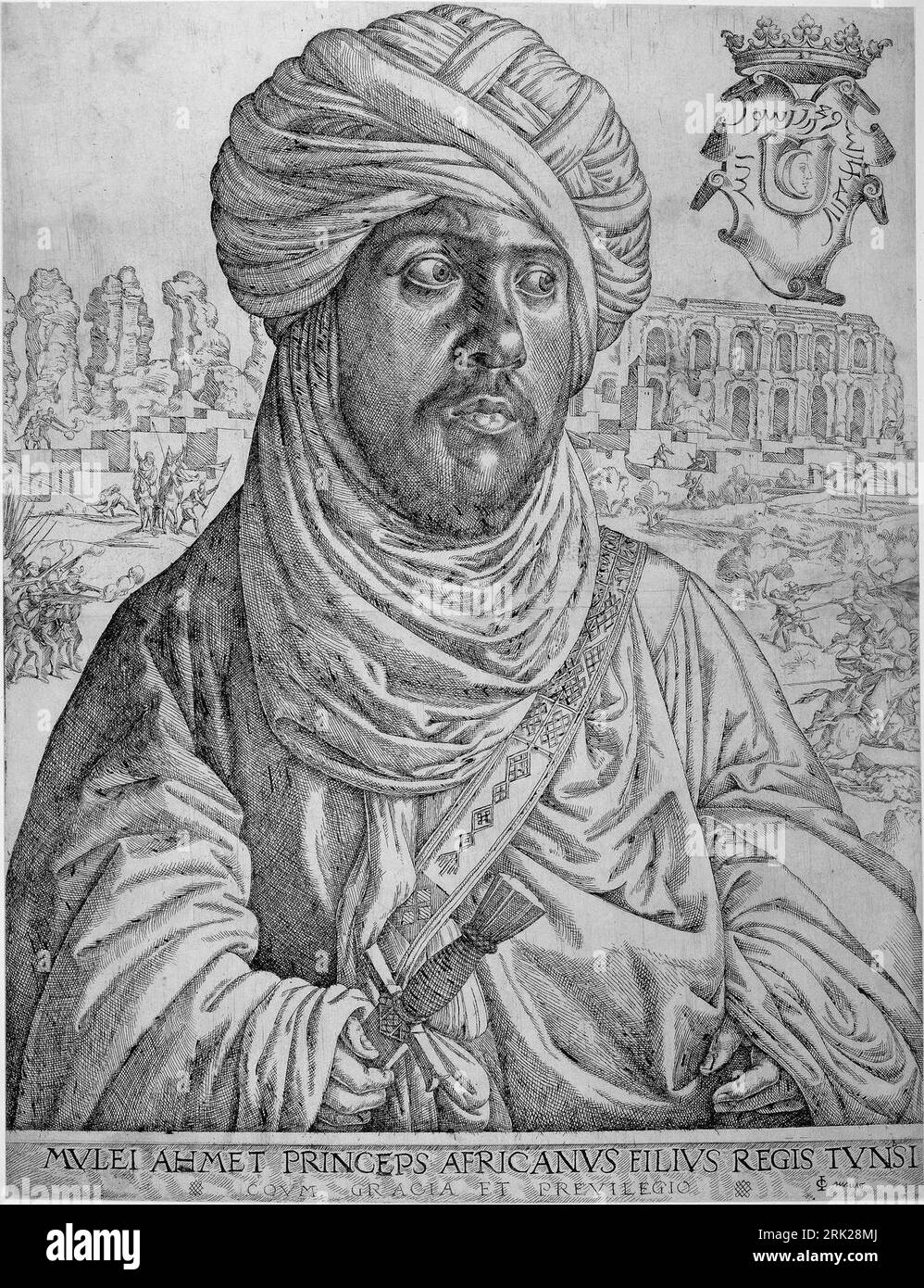 Portrait of Mulay Ahmad circa 15351536 by Jan Cornelisz Vermeyen Stock
