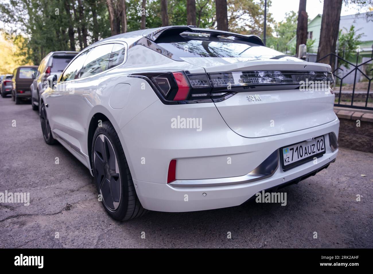 Almaty, Kazakhstan August 17, 2023 The rear of the Zeekr 001