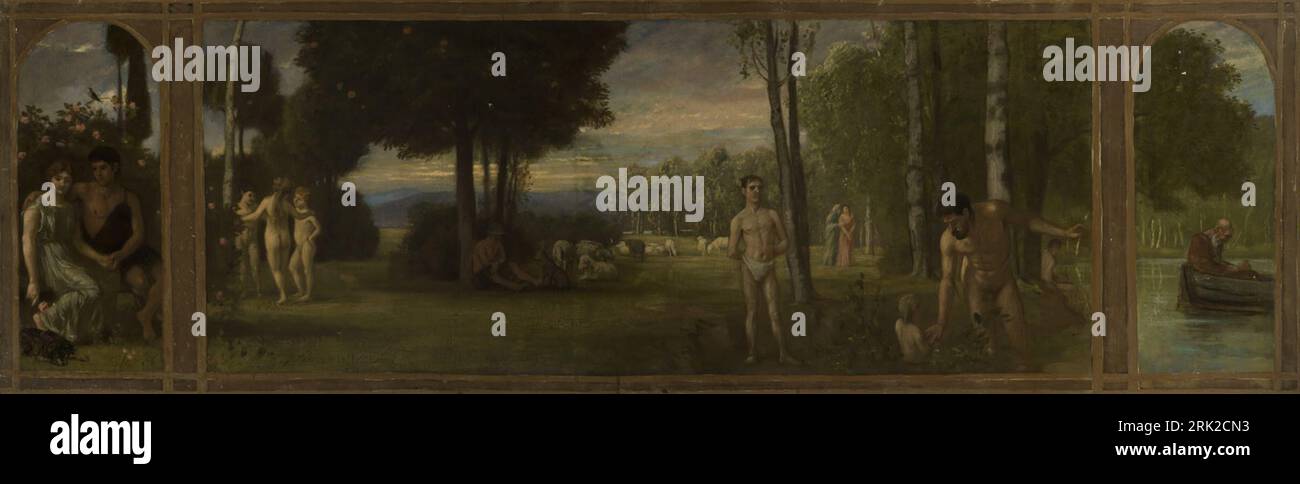 Der Garten Eden 1891 by Albert Lang Stock Photo Alamy