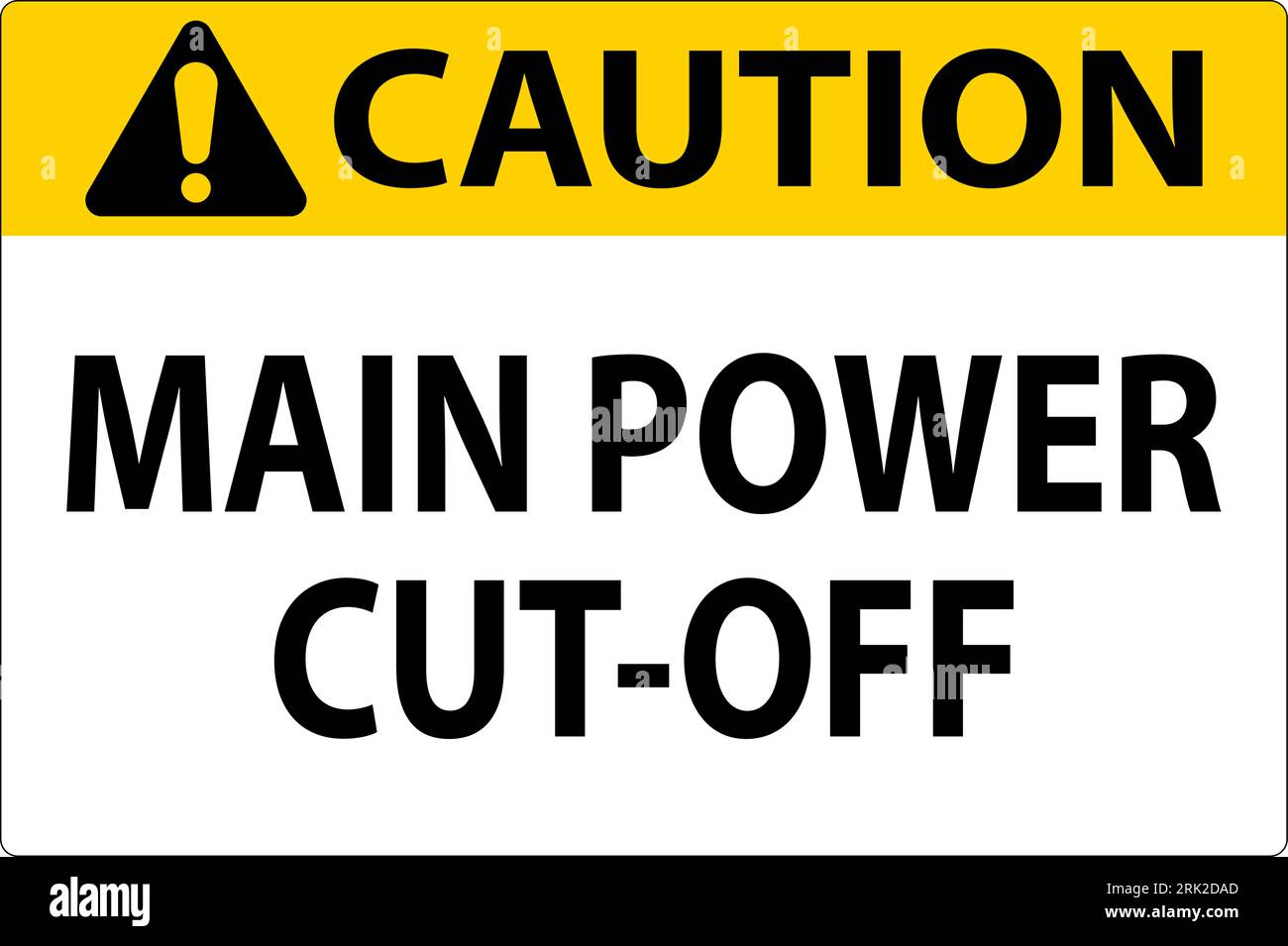 Caution Sign Main Power CutOff Stock Vector Image & Art Alamy