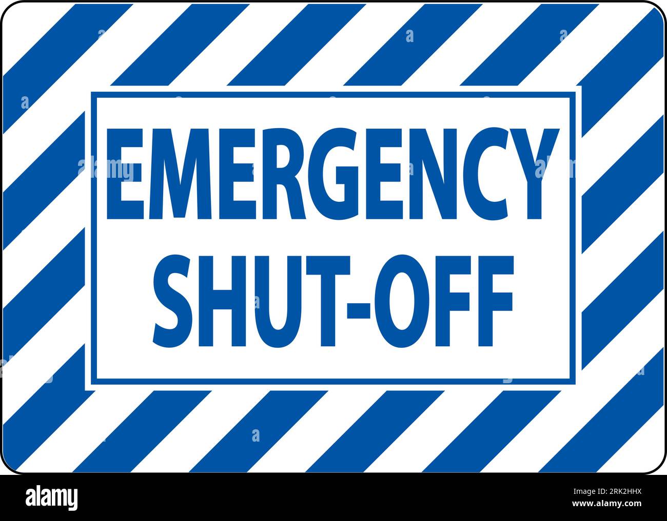 Electrical Equipment Warning Sign Emergency Shut-Off Stock Vector