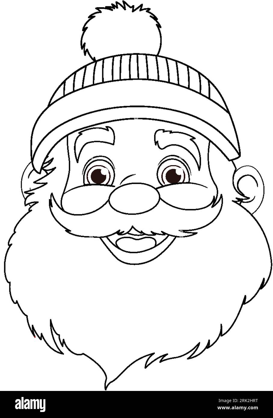 Vector illustration of a cheerful elderly man with facial hair Stock ...