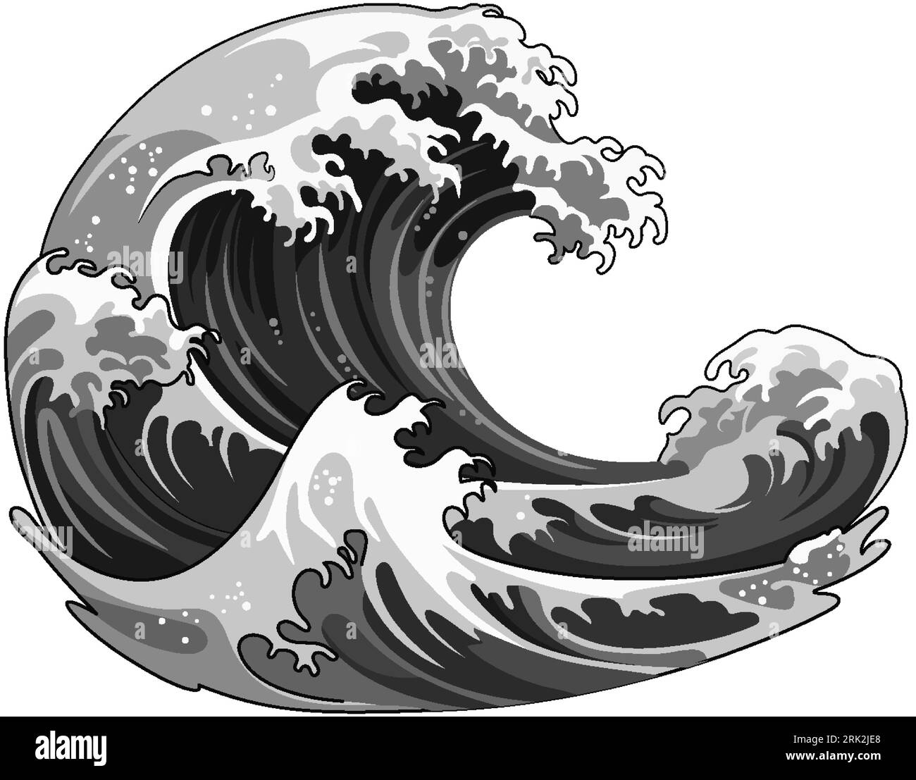 A stunning black and white vector illustration of a traditional
