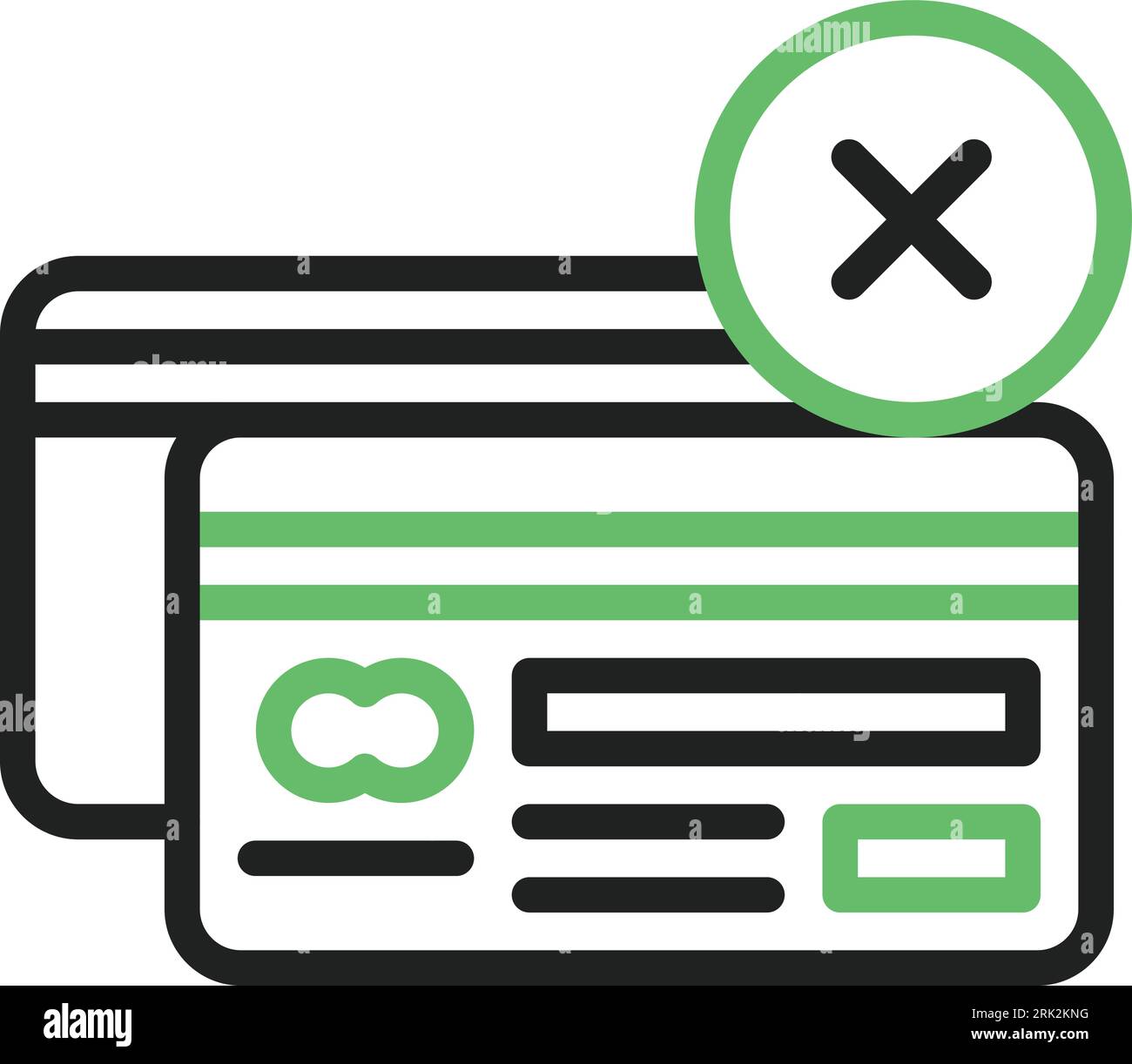 Credit Card Rejected Icon image. Suitable for mobile application. Stock Vector