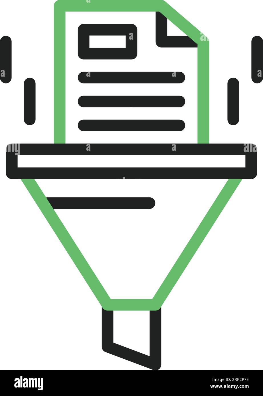 Data Filtering System Icon image. Suitable for mobile application. Stock Vector
