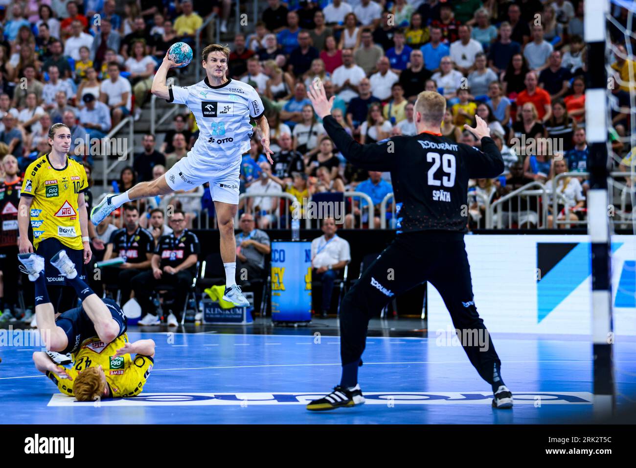 Duesseldorf, Germany. 23rd Aug, 2023. Handball: DHB Supercup, THW Kiel ...