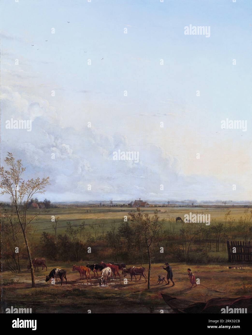 Distant View of the Meadows at ’s-Graveland 1817 by Pieter Gerardus van Os Stock Photo