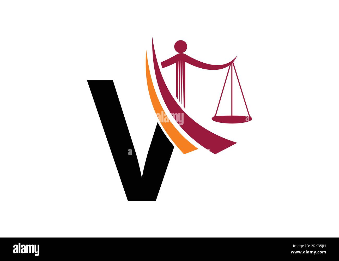 Initial V monogram alphabet with law scale sign symbol. Lawyer And ...