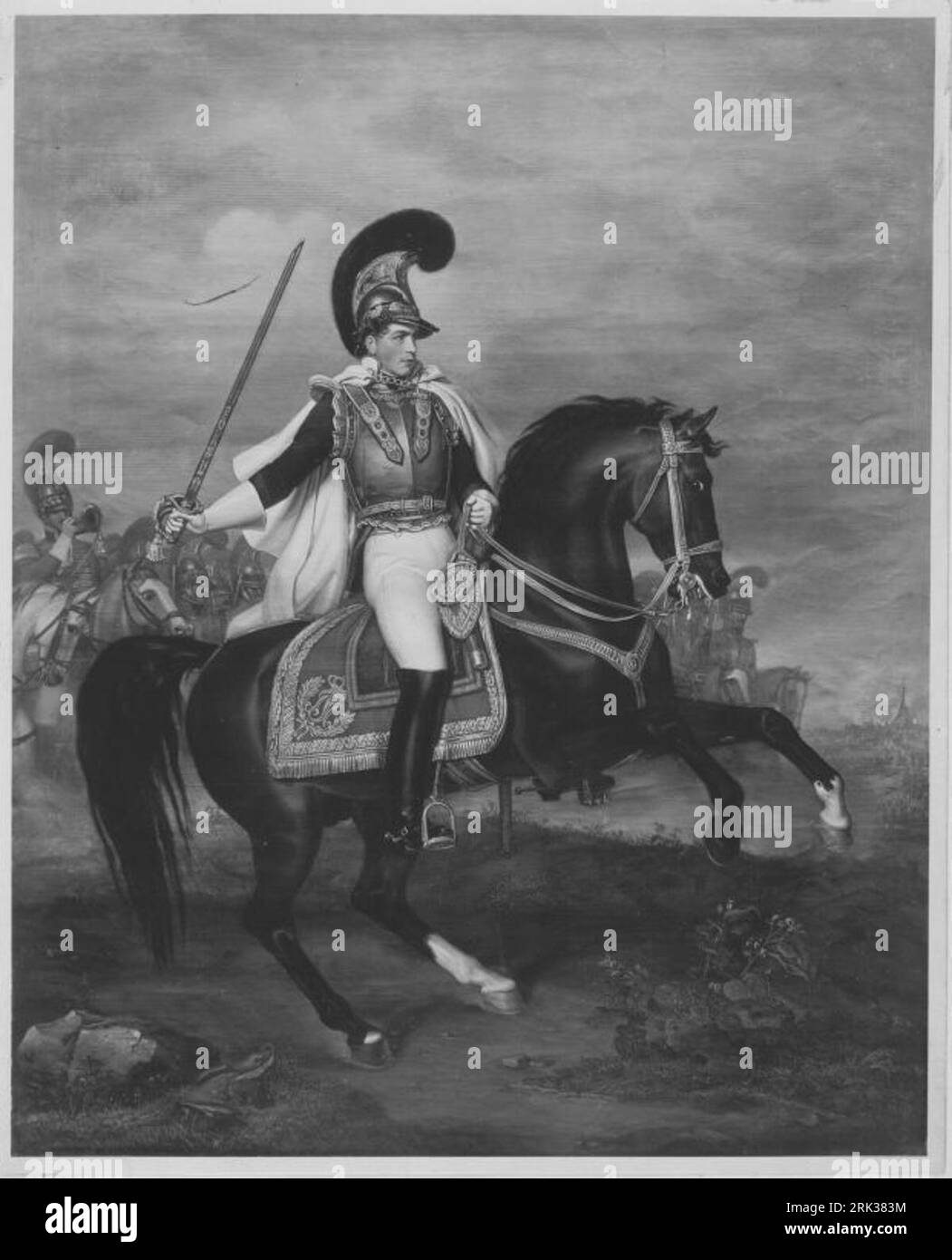Prinz Carl von Bayern zu Pferd 1817 by Joseph Karl Stieler Stock Photo