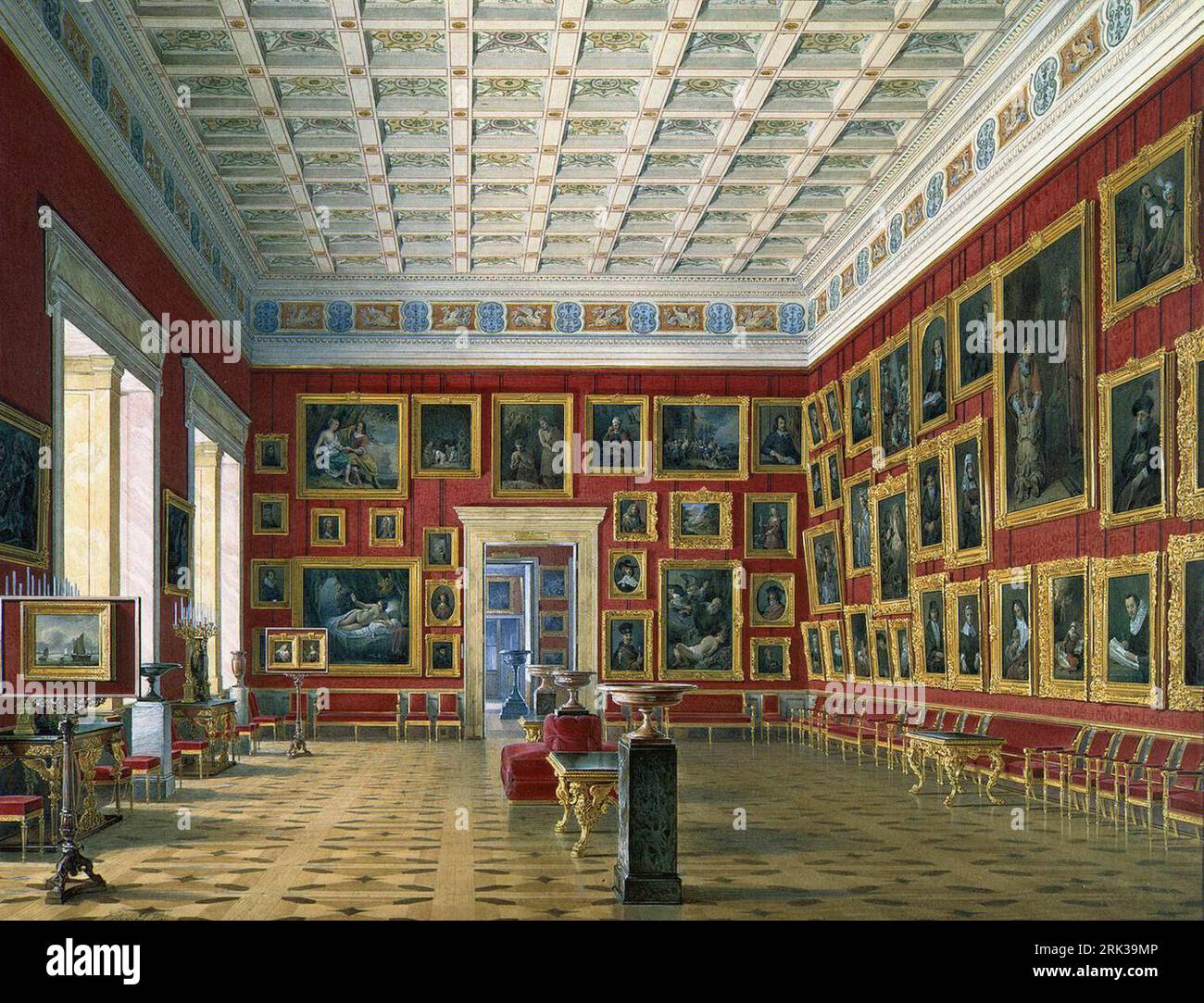The Room of Dutch and Flemish Art 1857 by Eduard Hau Stock Photo - Alamy