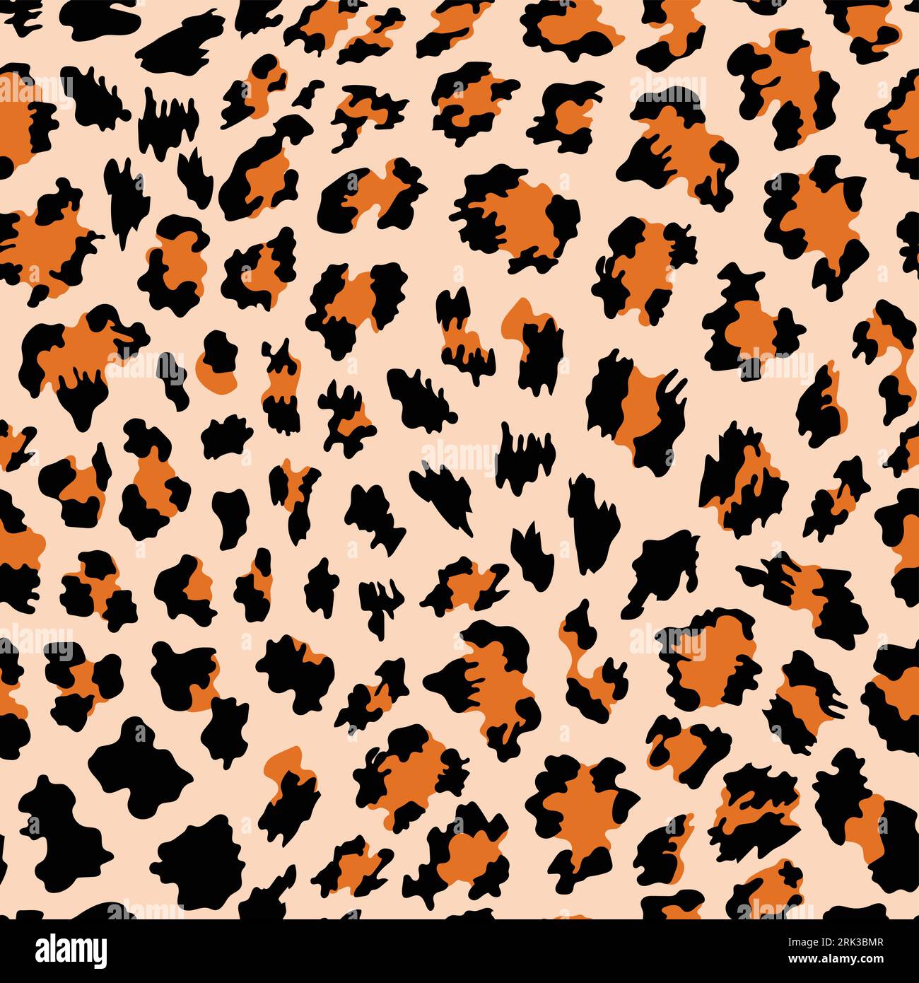 Leather Animal Multicolor Leopard Print Seamless Stock Vector