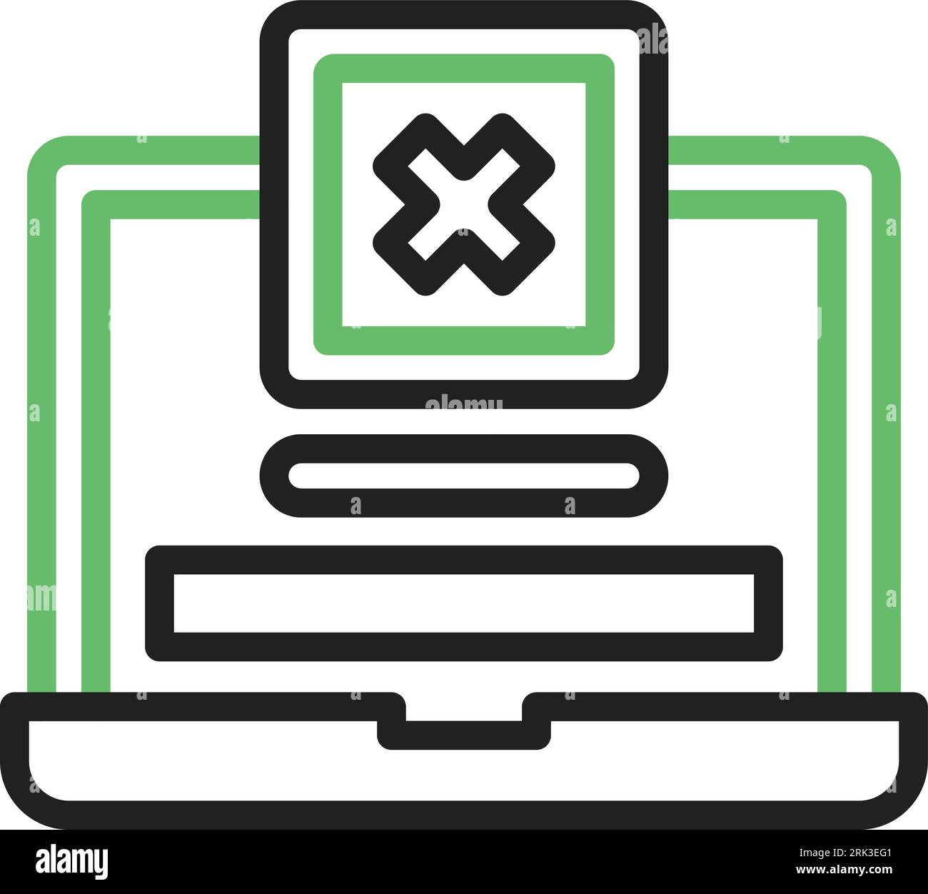 Laptop Rejected Icon image. Suitable for mobile application. Stock Vector