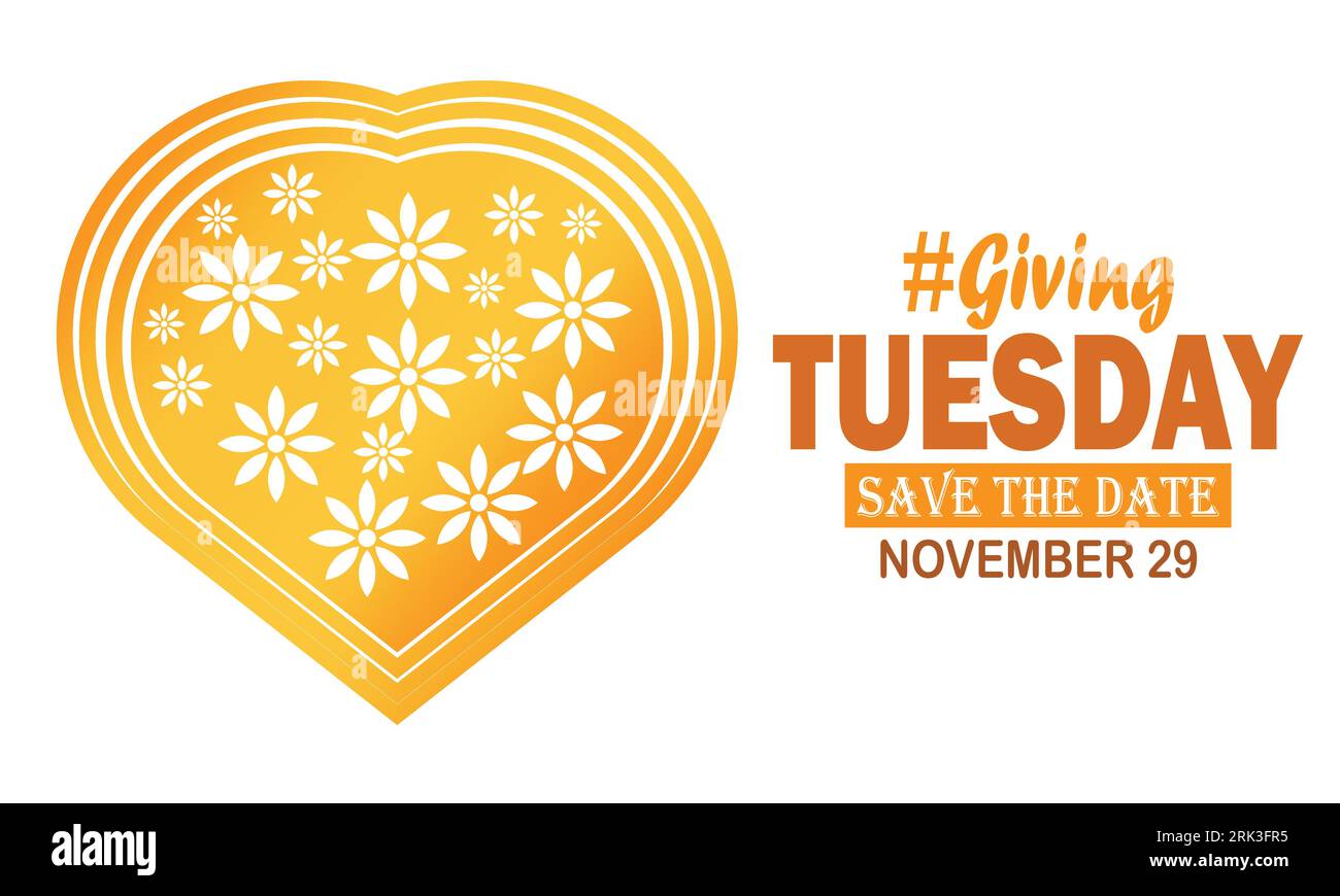Giving Tuesday Background. global day of charitable giving. Hashtag and