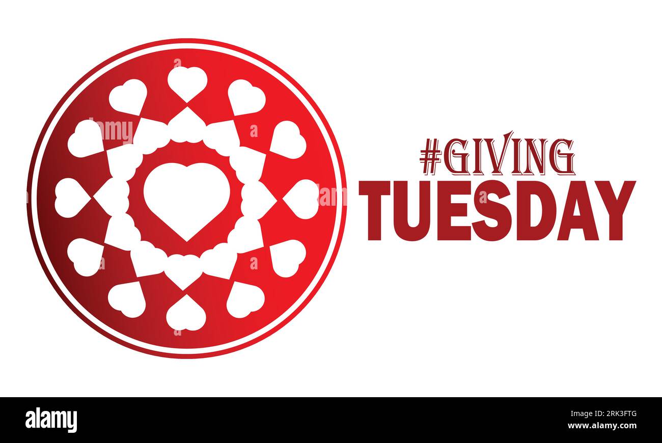Giving Tuesday Background with Hashtag. Holiday concept. Template for