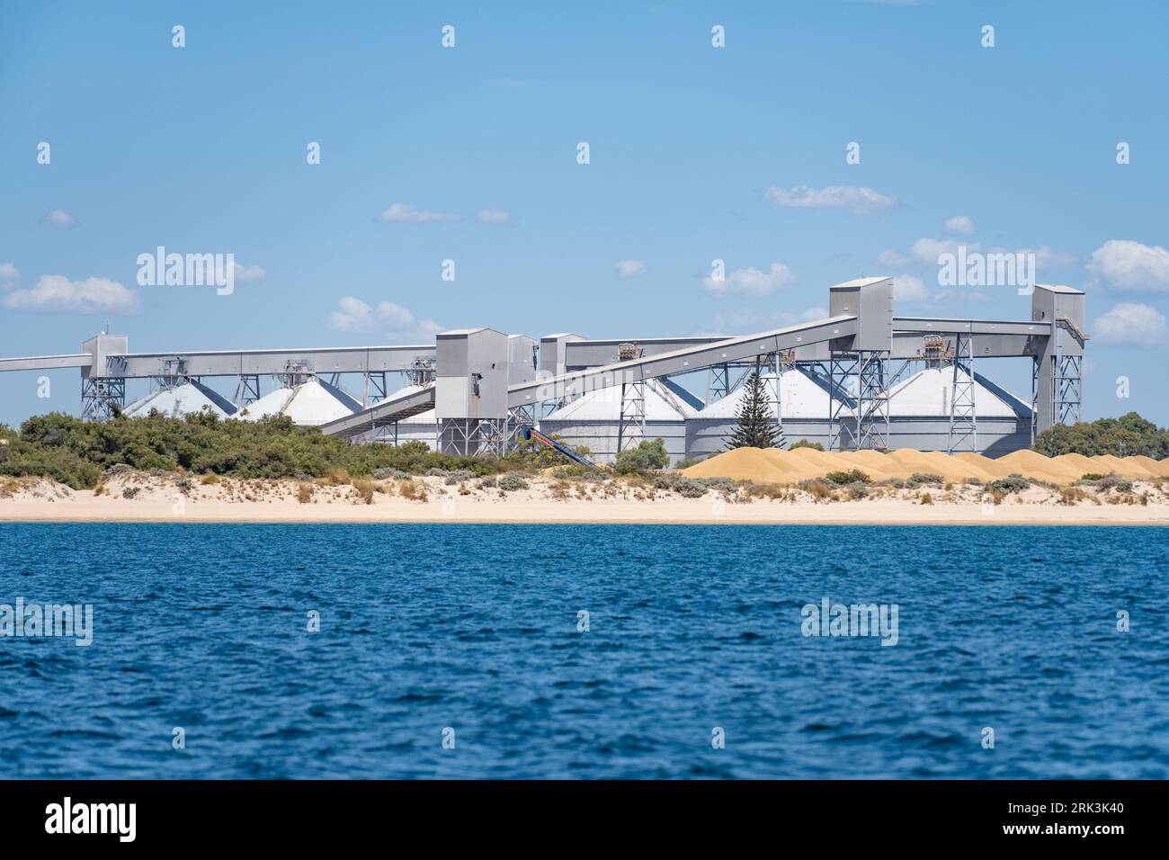 Grain storage facility at Bunbury port. Bunbury, Western Australia