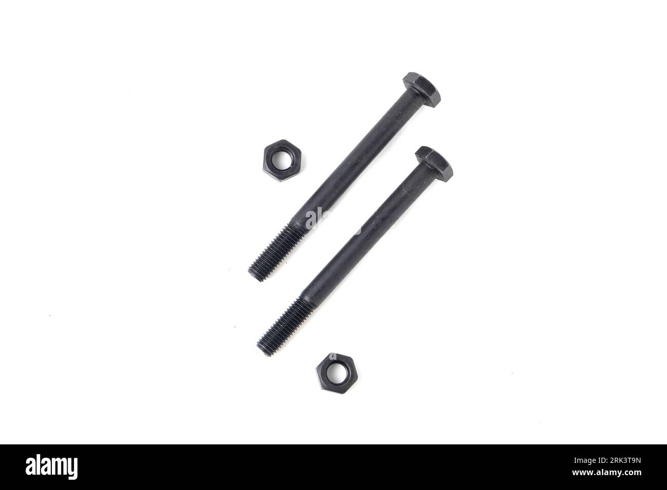 Bolts and nuts isolated on white Stock Photo Alamy