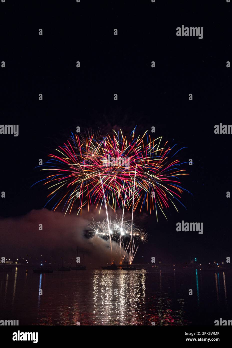 Fireworks over the water as part of the 2023 British Firework ...