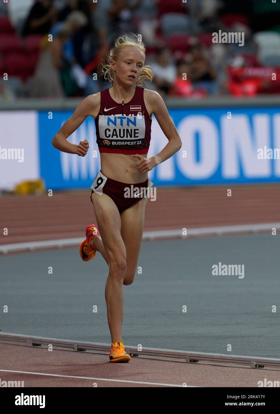 Budapest,HUN,  23 Aug 2023 Agate Caune (LAT) in action during the World Athletics Championships 2023 National Athletics Centre Budapest at National Athletics Centre Budapest Hungary on August 23 2023 Alamy Live News Stock Photo