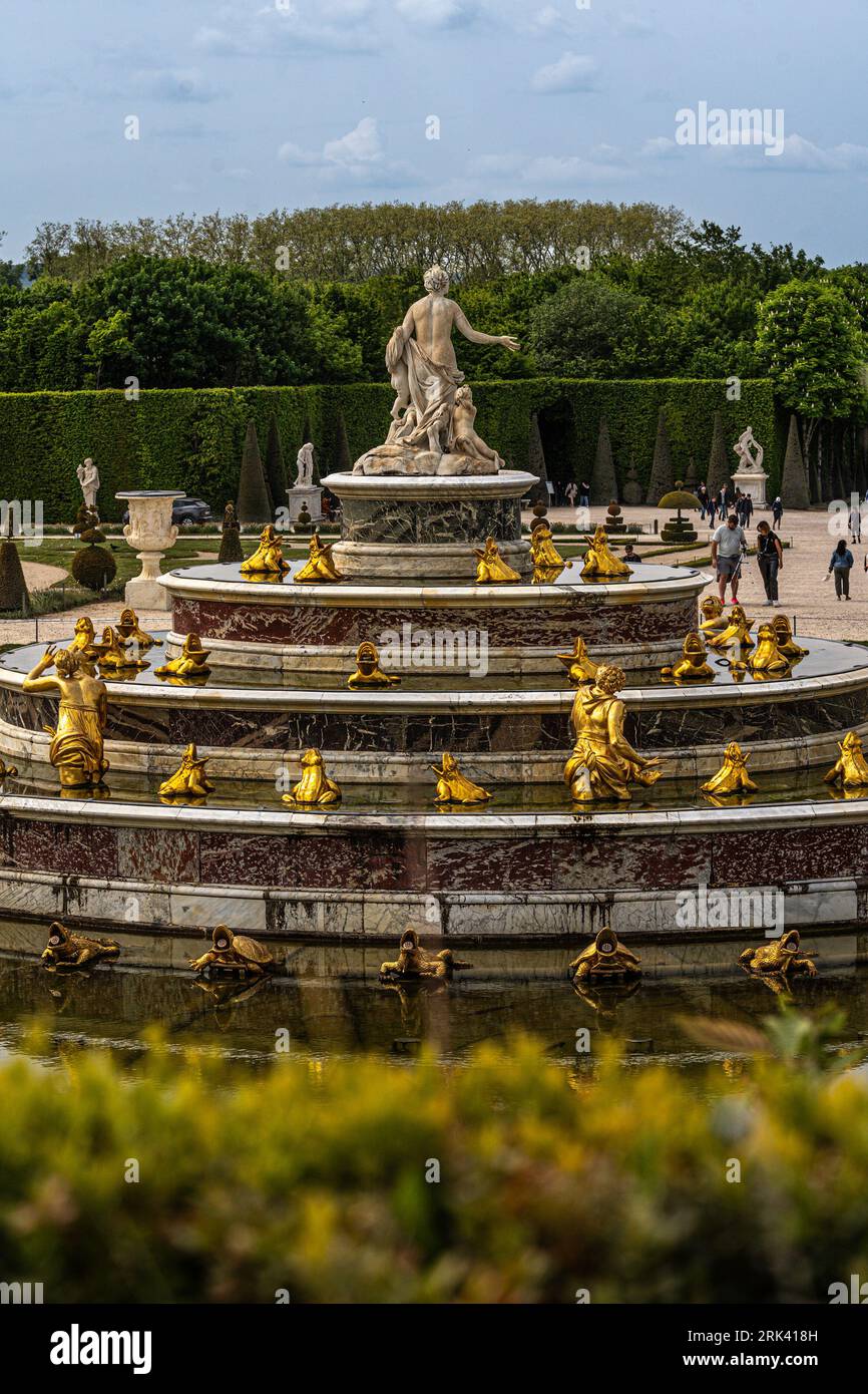 Versailles, France, 04 mai 2022, Parc du château de Versailles, Bassin de Latone Stock Photo