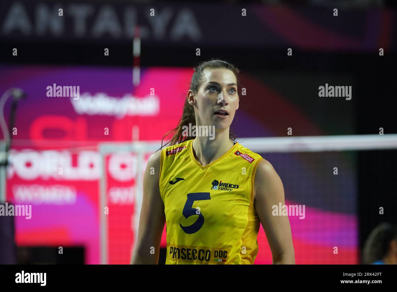 ANTALYA, TURKIYE - DECEMBER 17, 2022: Robin De Kruijf in Imoco Volley Conegliano vs Gerdau Minas FIVB Volleyball Womens Club World Championship match Stock Photo