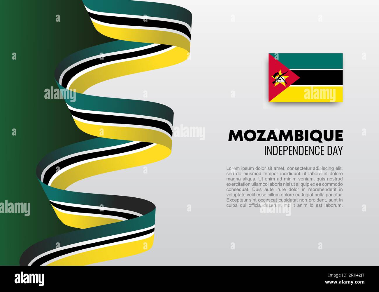 Mozambique independence day background banner poster for national
