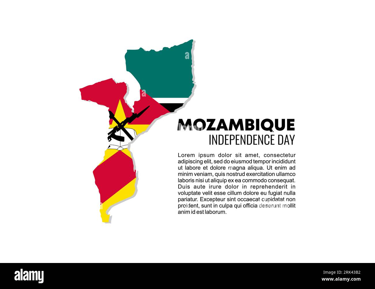 Mozambique independence day background banner poster for national