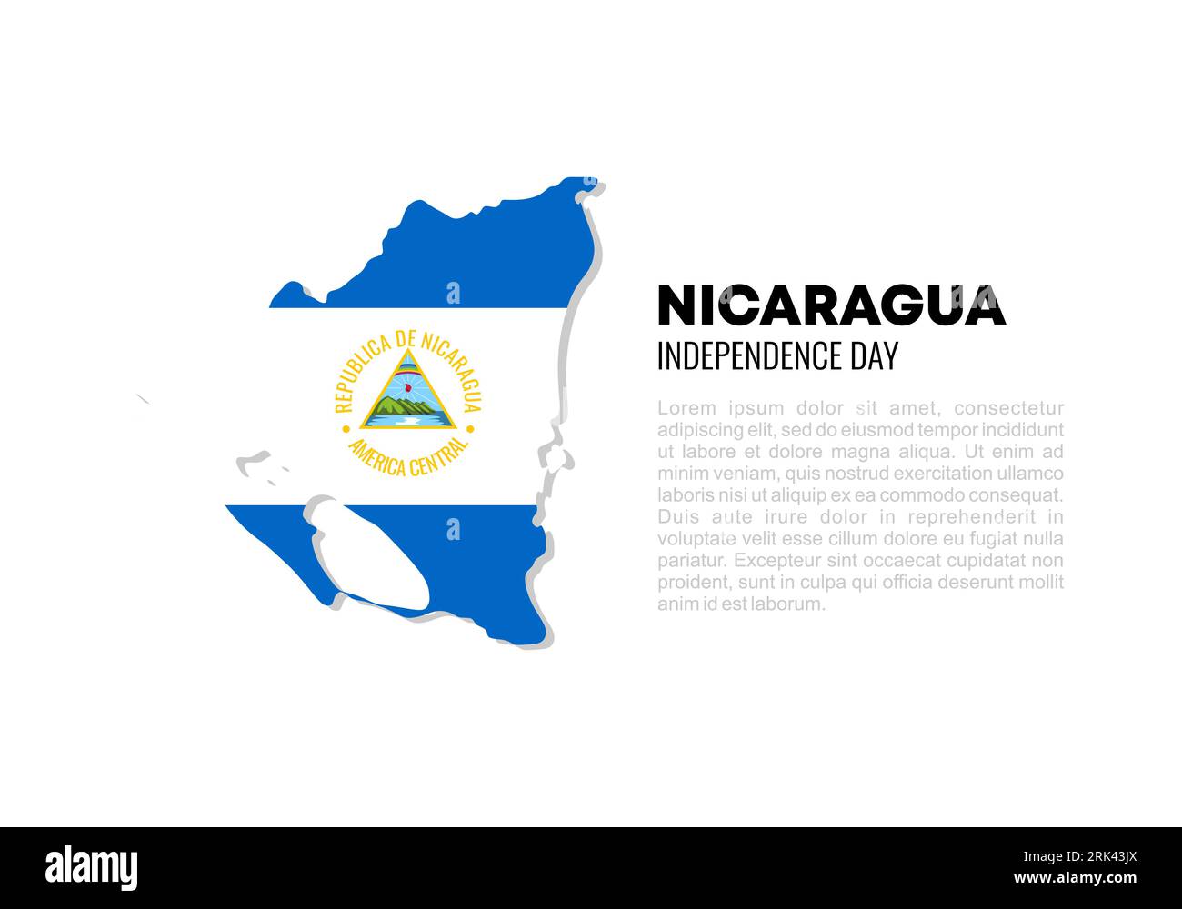 Nicaragua independence day background banner poster for national
