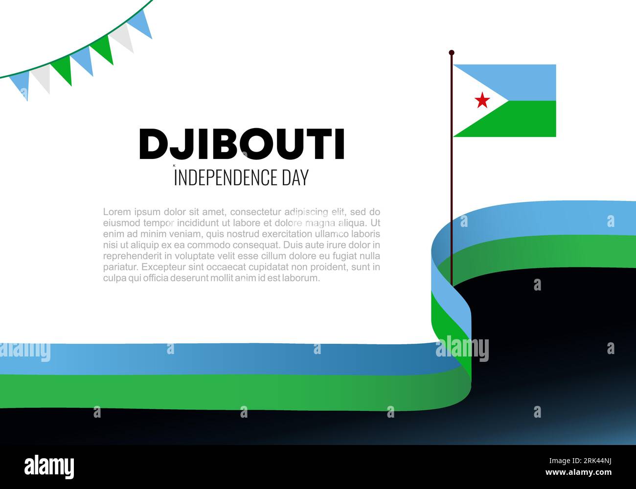 Djibouti independence day background banner poster for national