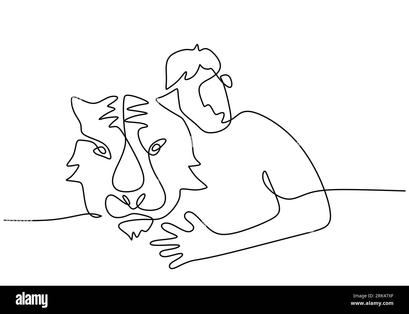 One continuous single line hand drawing of international tiger day with